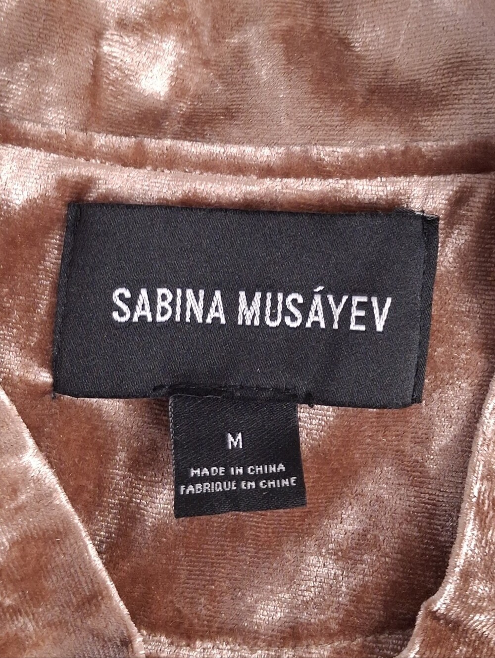 Anthropologie Sabina Musayev crushed velvet bomber jacket romantic blush pink - Picture 9 of 11